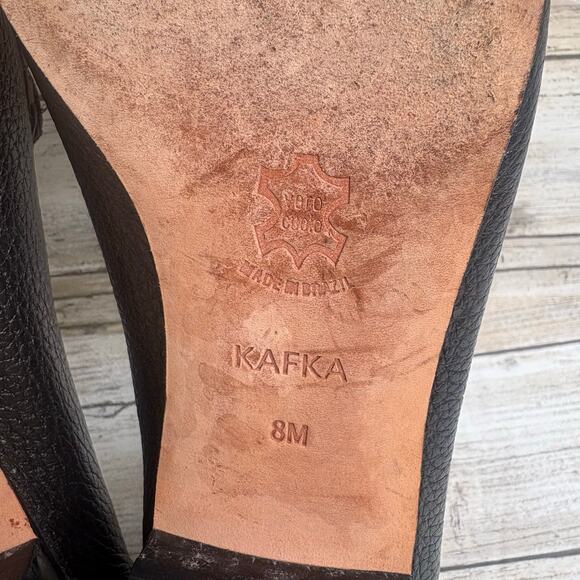 Brighton Kafka Leather Loafers Sz 8M Brown Boho Studded Embroidered Slip On - Picture 8 of 11